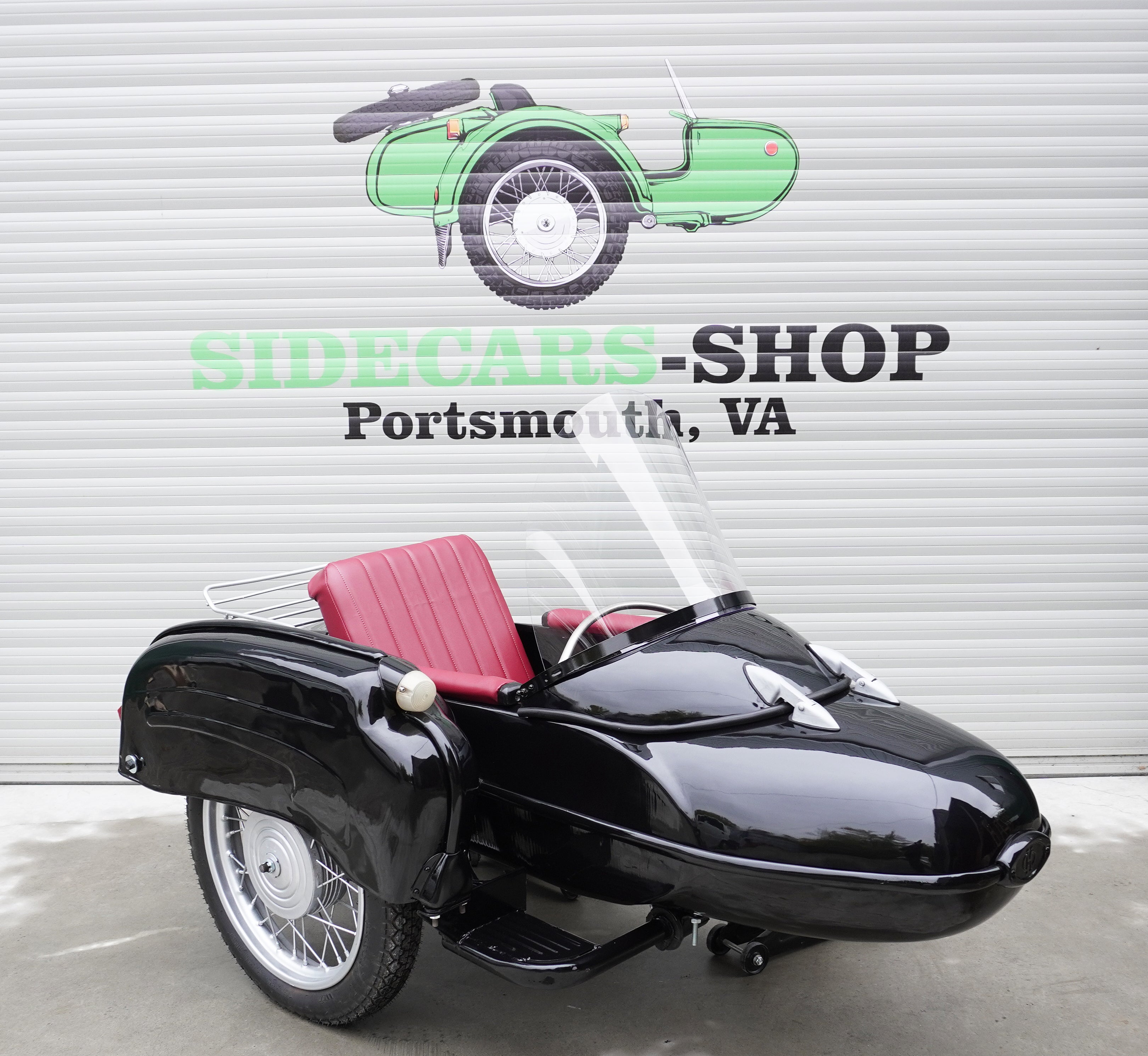 Vintage Refurbished Sidecar for Motorcycle Izh Compatible with motorcycle Models BMW Triumph Ural Harley Davidson Honda