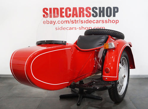 LEFT SIDE SIDECAR Dnepr Color RED Compatible with Motorcycle BMW Harley Davidson Ural Honda