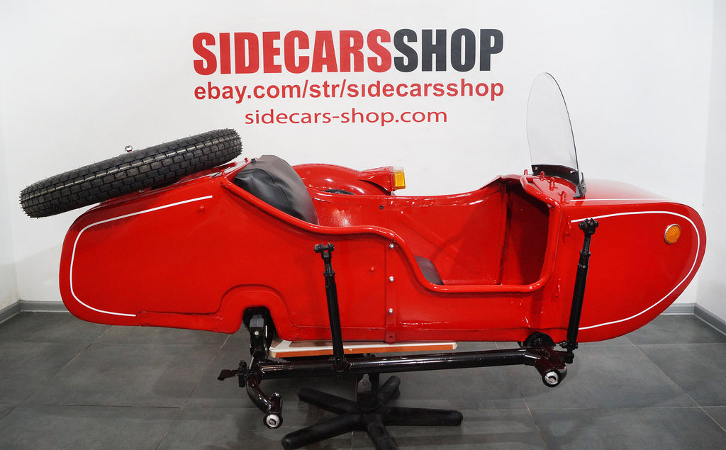 LEFT SIDE SIDECAR Dnepr Color RED Compatible with Motorcycle BMW Harley Davidson Ural Honda