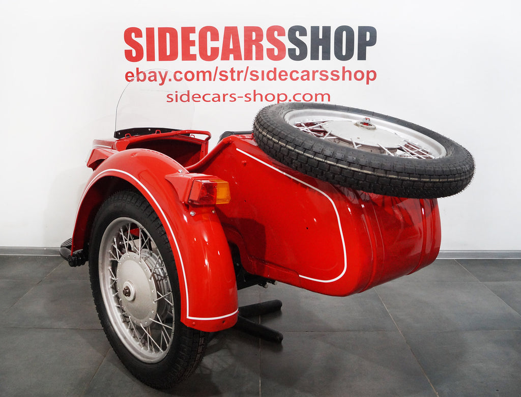 LEFT SIDE SIDECAR Dnepr Color RED Compatible with Motorcycle BMW Harley Davidson Ural Honda