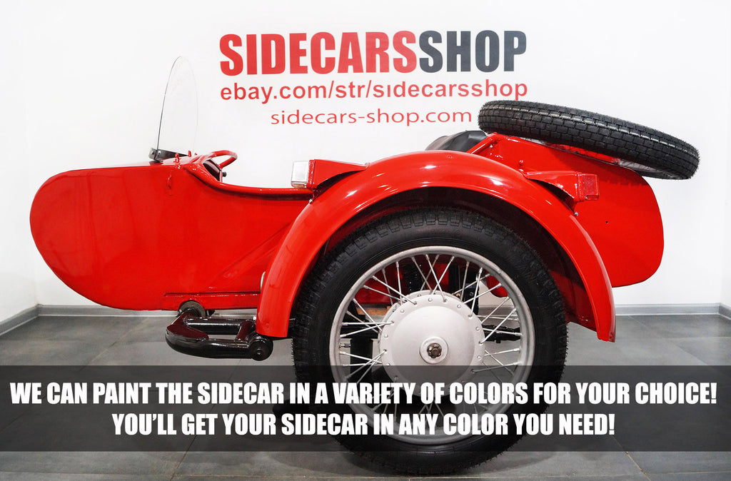 LEFT HANDED SIDECAR Dnepr Color RED Compatible with Motorcycle BMW Harley Davidson Ural Honda