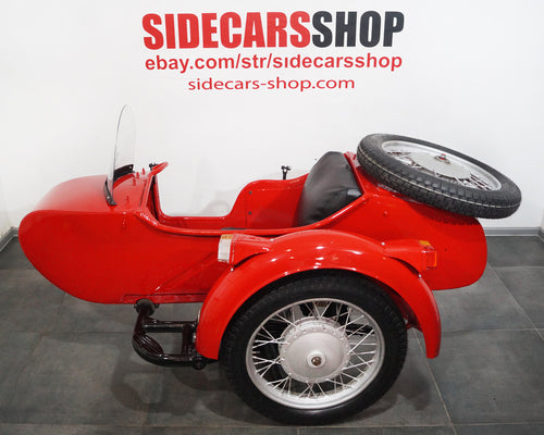LEFT HANDED SIDECAR Dnepr Color RED Compatible with Motorcycle BMW Harley Davidson Ural Honda
