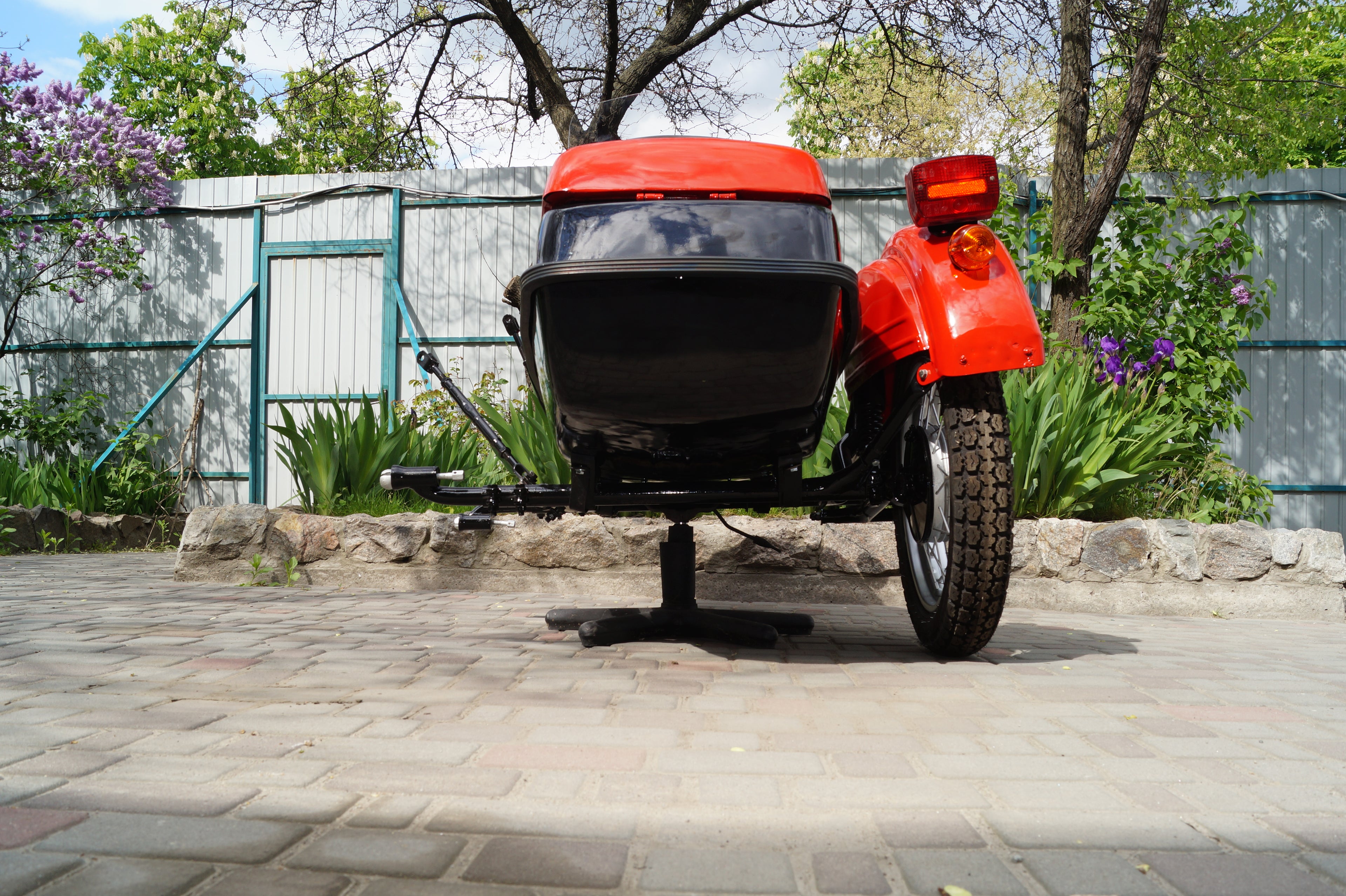 Original Sidecar Sputnik for motorcycle IZh Compatible with BMW Triumph Ural Harley-Davidson Honda Indian Kawasaki
