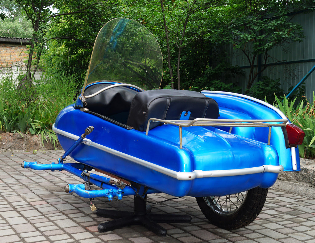 Vintage Sidecar for motorcycle Izh Compatible with motorcycle models BMW Triumph Ural Harley Davidson Honda Used Sidecar USA for Sale