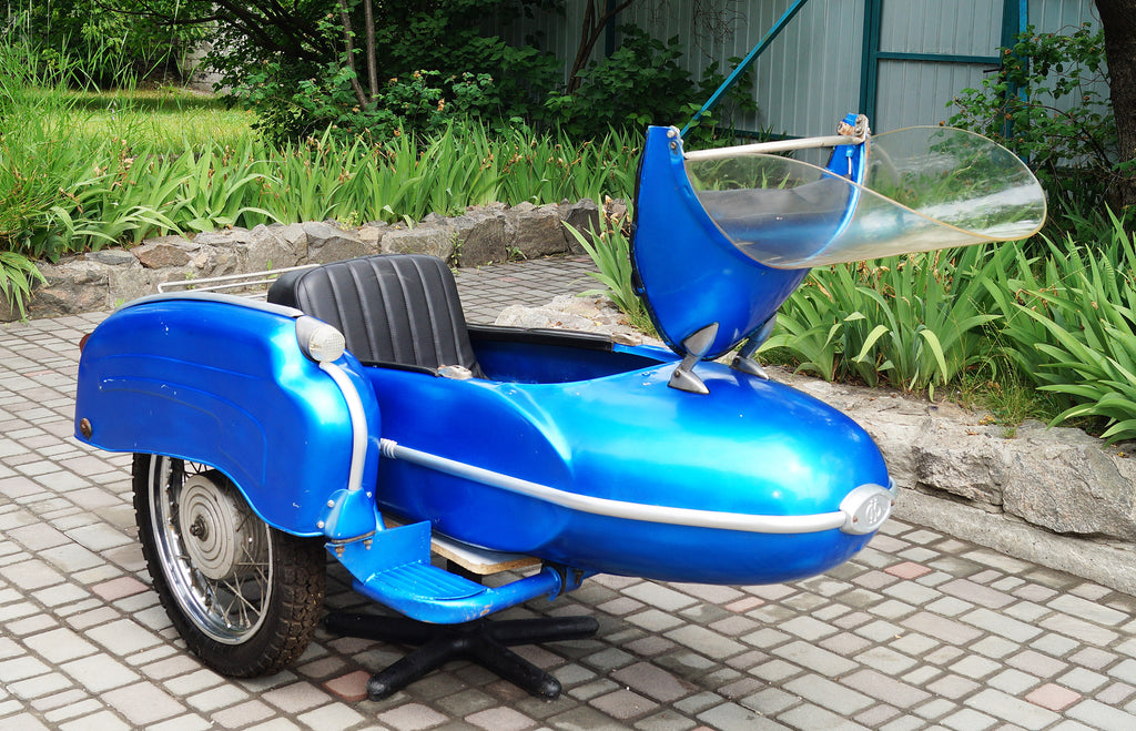 Vintage Sidecar for motorcycle Izh Compatible with motorcycle models BMW Triumph Ural Harley Davidson Honda Used Sidecar USA for Sale
