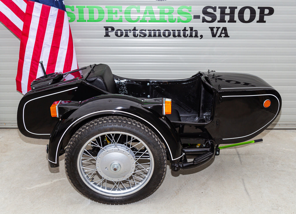 Vintage Sidecar for Motorcycle Dnepr Refurbished Sidecar USA Location Compatible with Harley Davidson, BMW, Honda, Triumph, Kawasaki