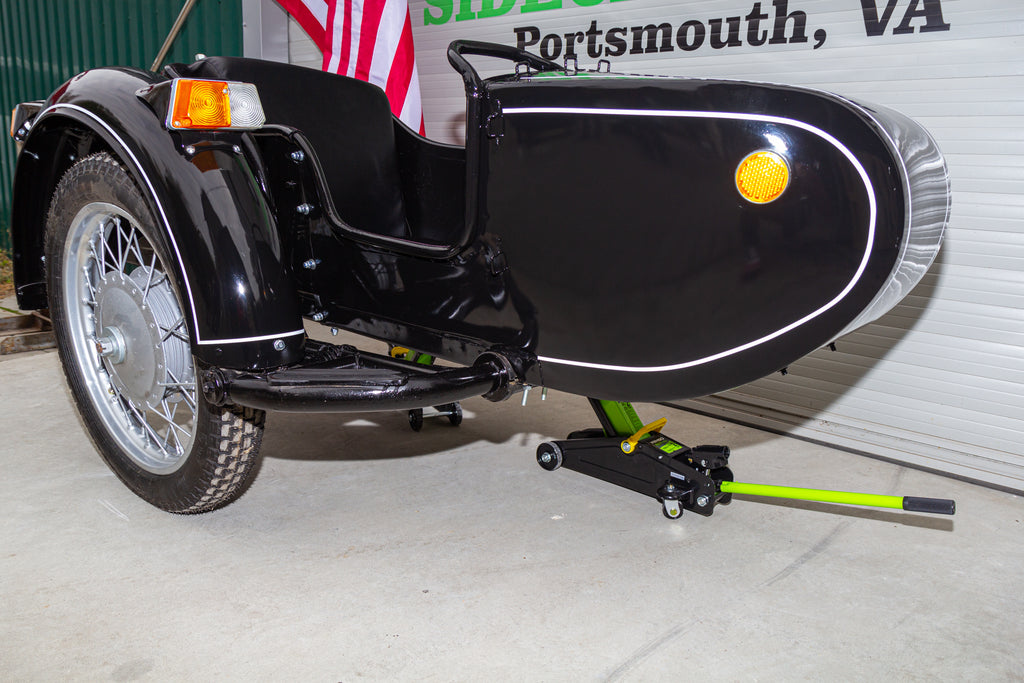 Vintage Sidecar for Motorcycle Dnepr Refurbished Sidecar USA Location Compatible with Harley Davidson, BMW, Honda, Triumph, Kawasaki