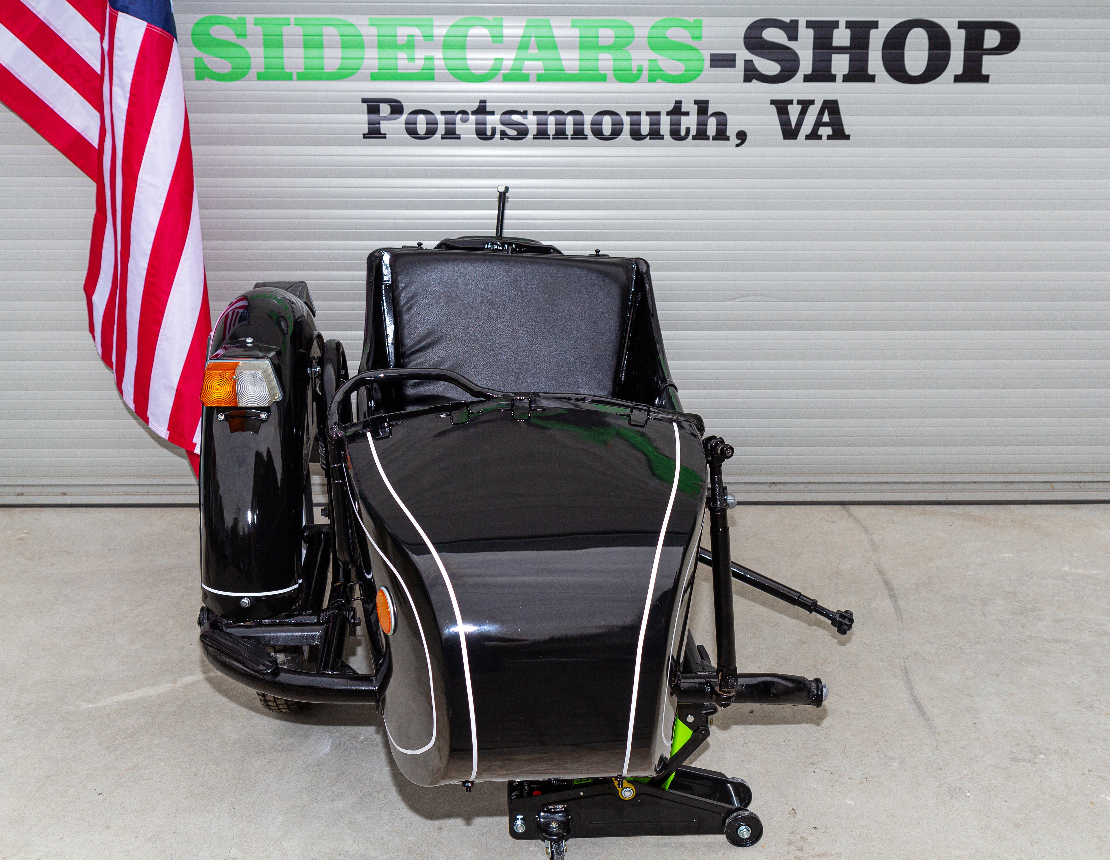 Vintage Sidecar for Motorcycle Dnepr Refurbished Sidecar USA Location Compatible with Harley Davidson, BMW, Honda, Triumph, Kawasaki