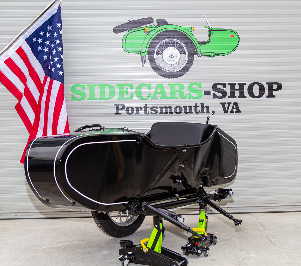 Vintage Sidecar for Motorcycle Dnepr Refurbished Sidecar USA Location Compatible with Harley Davidson, BMW, Honda, Triumph, Kawasaki