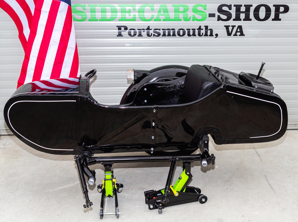 Vintage Sidecar for Motorcycle Dnepr Refurbished Sidecar USA Location Compatible with Harley Davidson, BMW, Honda, Triumph, Kawasaki