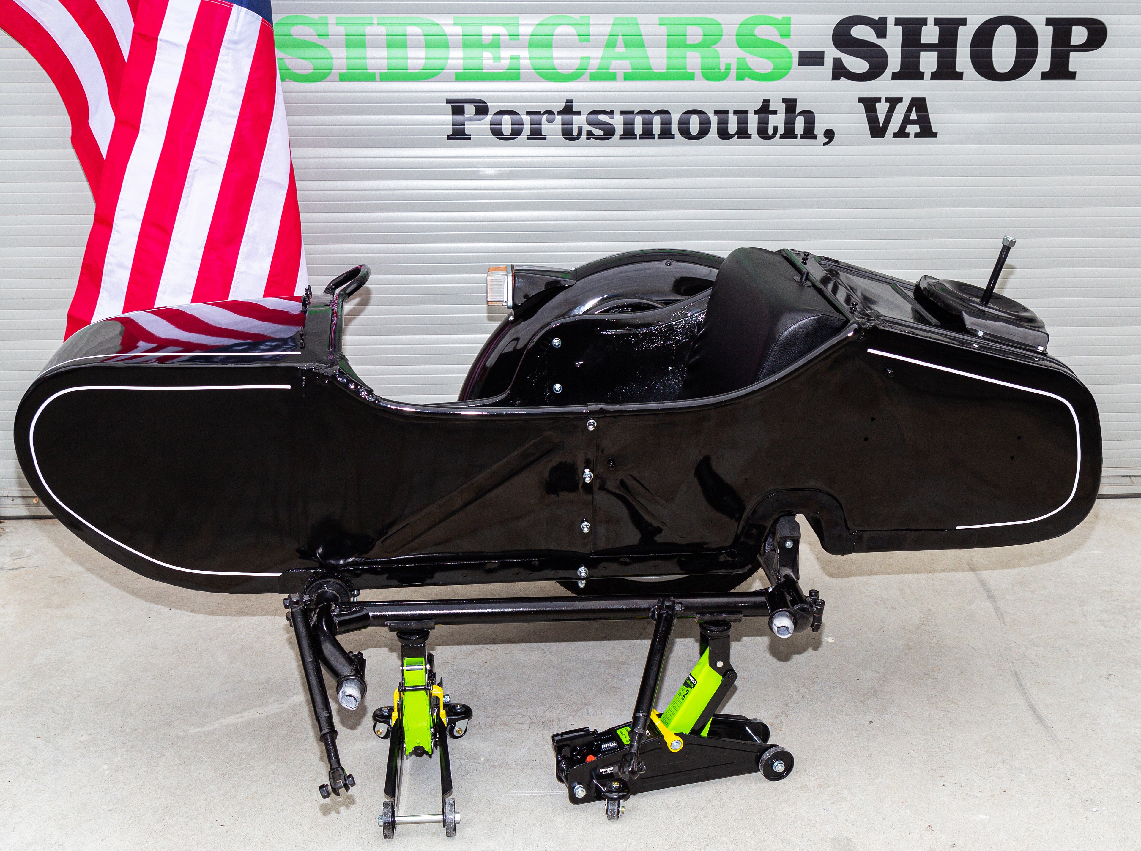 Vintage Sidecar for Motorcycle Dnepr Refurbished Sidecar USA Location Compatible with Harley Davidson, BMW, Honda, Triumph, Kawasaki
