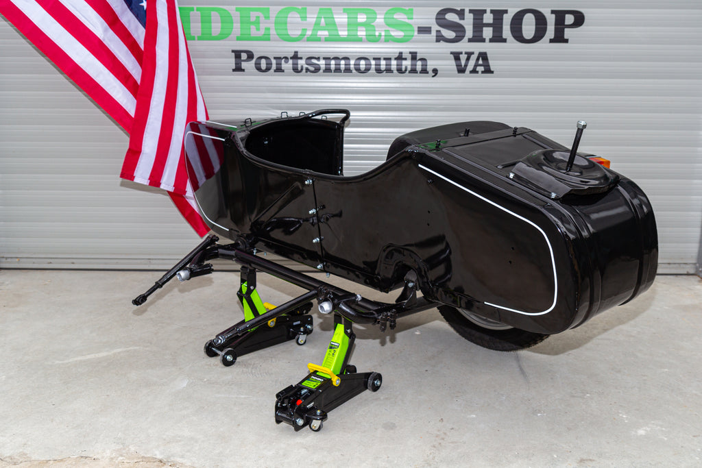 Vintage Sidecar for Motorcycle Dnepr Refurbished Sidecar USA Location Compatible with Harley Davidson, BMW, Honda, Triumph, Kawasaki