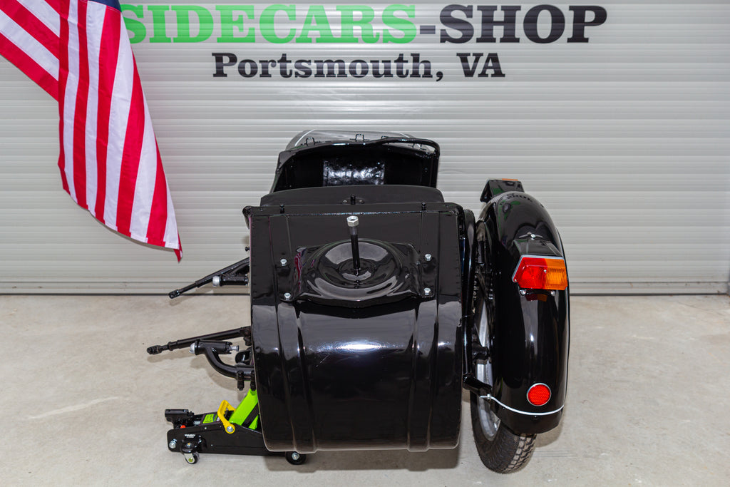 Vintage Sidecar for Motorcycle Dnepr Refurbished Sidecar USA Location Compatible with Harley Davidson, BMW, Honda, Triumph, Kawasaki