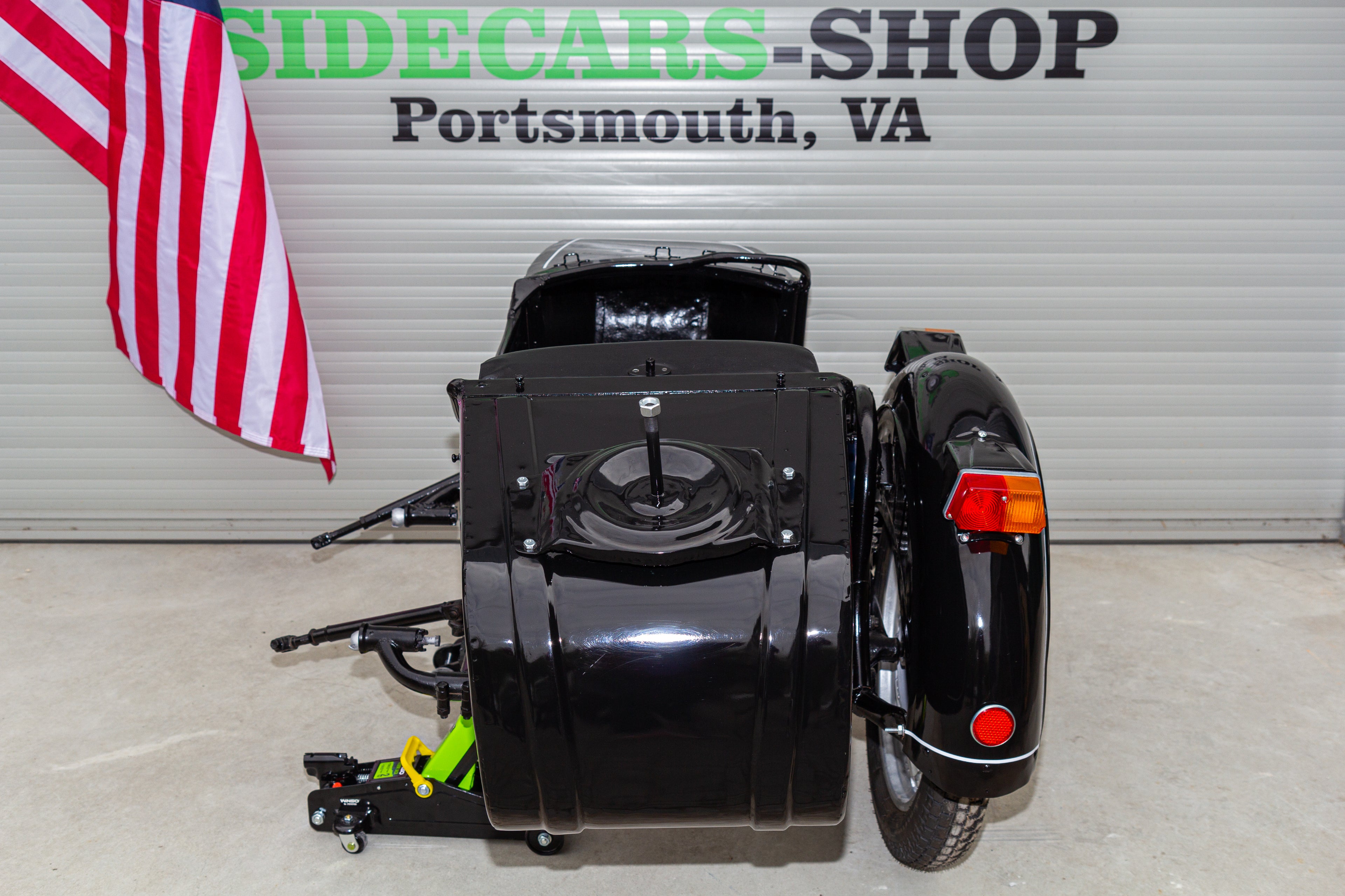 Vintage Sidecar for Motorcycle Dnepr Refurbished Sidecar USA Location Compatible with Harley Davidson, BMW, Honda, Triumph, Kawasaki