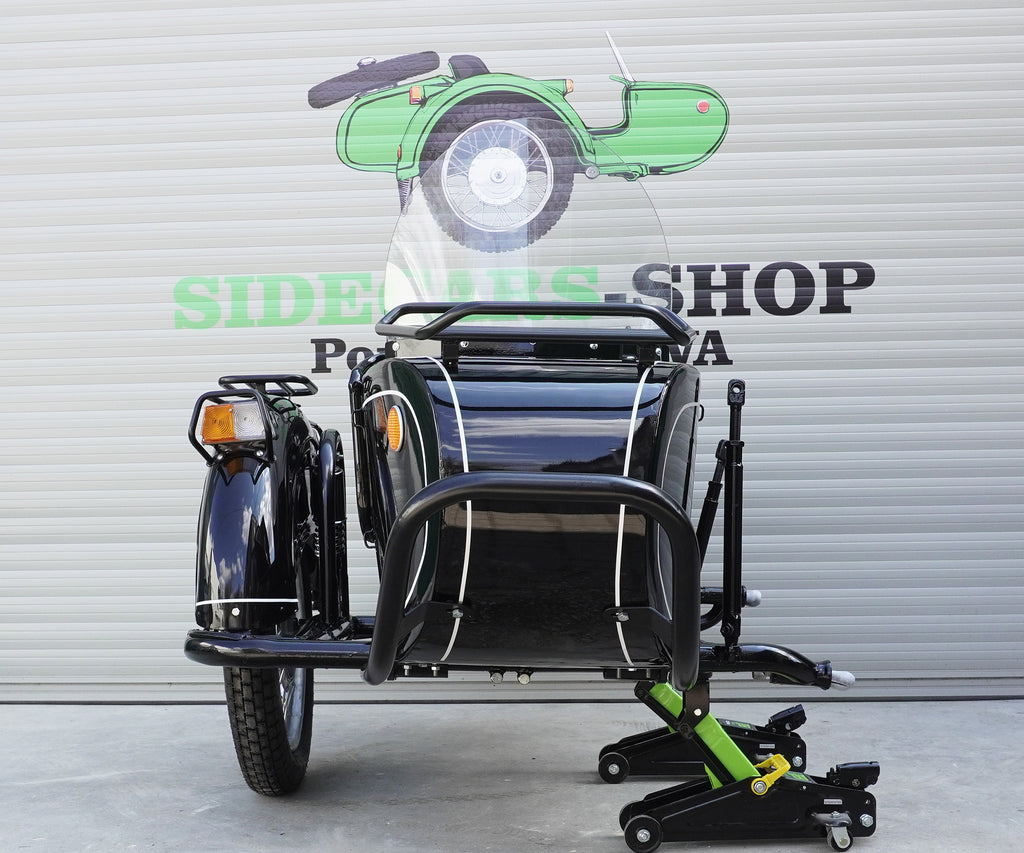 Dnepr Sidecar with Set of Racks and Bumpers Compatible with Motorcycle BMW Harley Davidson Ural Yamaha Honda Triumph