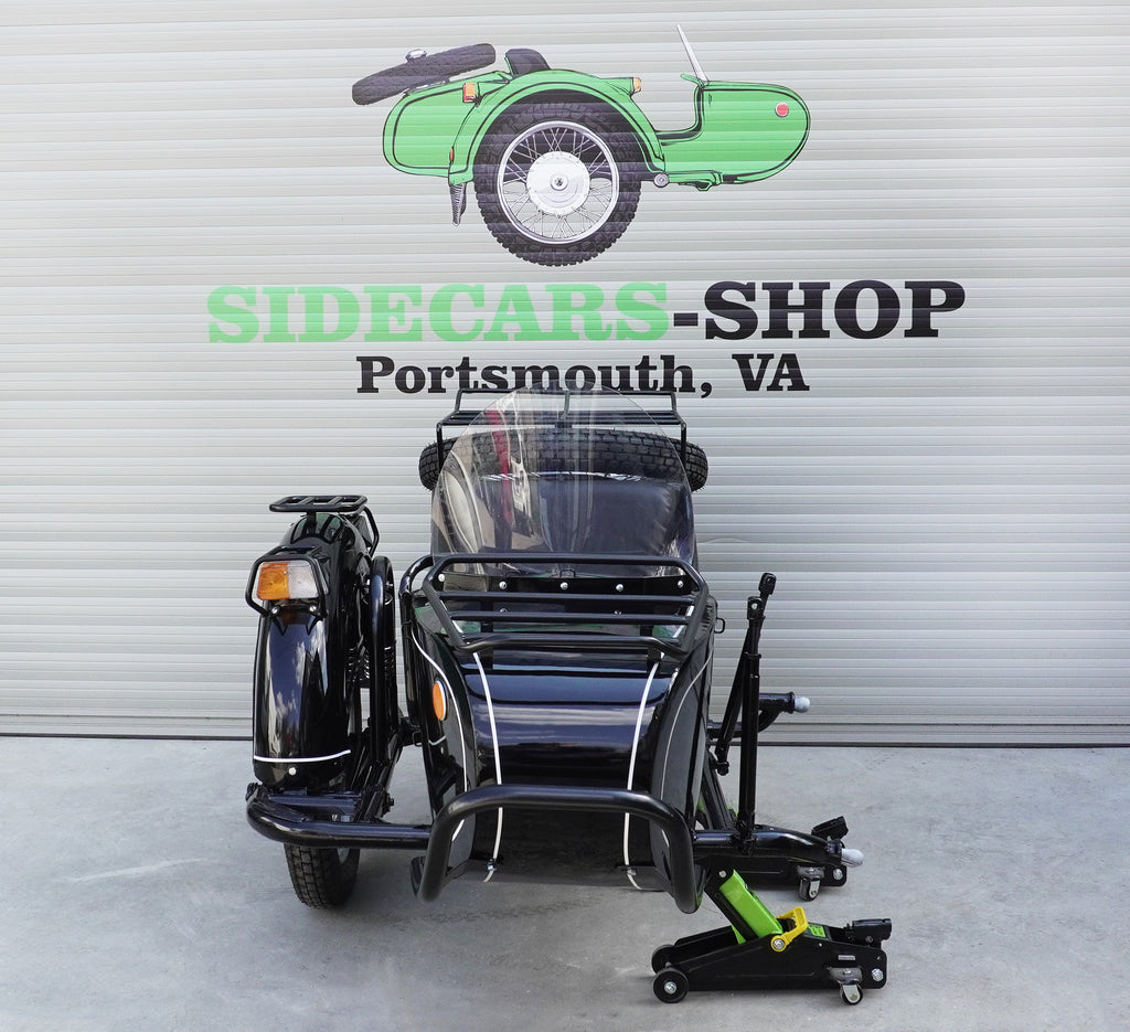 Dnepr Sidecar with Set of Racks and Bumpers Compatible with Motorcycle BMW Harley Davidson Ural Yamaha Honda Triumph