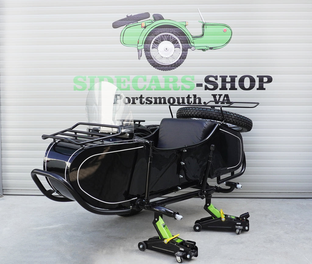 Dnepr Sidecar with Set of Racks and Bumpers Compatible with Motorcycle BMW Harley Davidson Ural Yamaha Honda Triumph