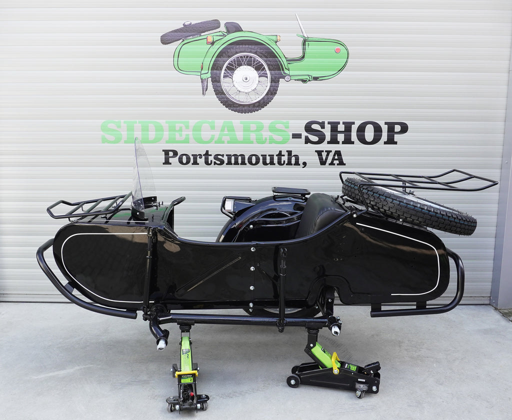 Dnepr Sidecar with Set of Racks and Bumpers Compatible with Motorcycle BMW Harley Davidson Ural Yamaha Honda Triumph