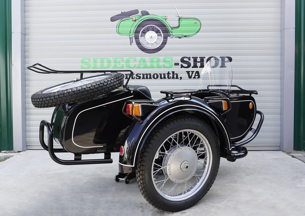 Dnepr Sidecar with Set of Racks and Bumpers Compatible with Motorcycle BMW Harley Davidson Ural Yamaha Honda Triumph