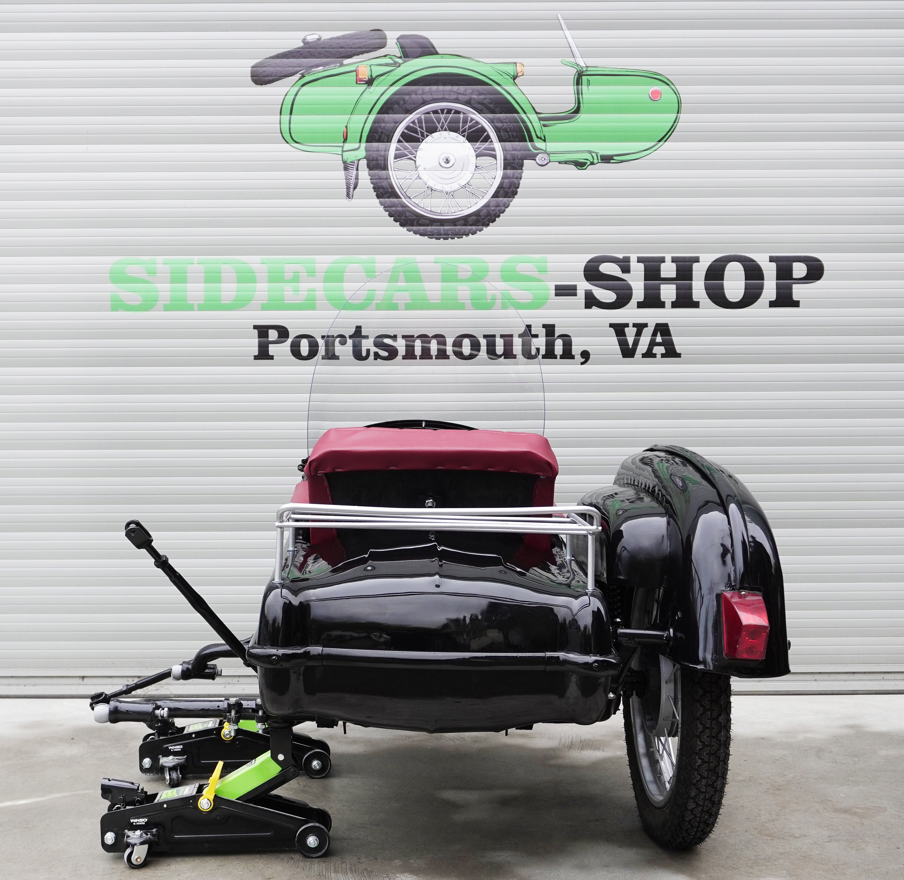 Vintage Refurbished Sidecar for Motorcycle Izh Compatible with motorcycle Models BMW Triumph Ural Harley Davidson Honda