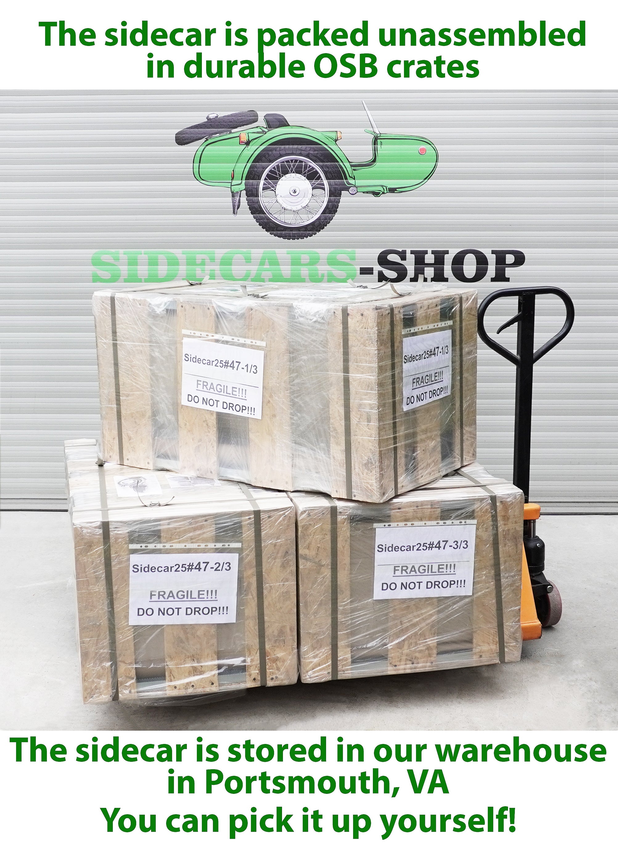 Sidecar for Motorcycle Dnepr K750 Refurbished Sidecar fits BMW Harley Davidson Honda Ural Triumph Yamaha Kawasaki